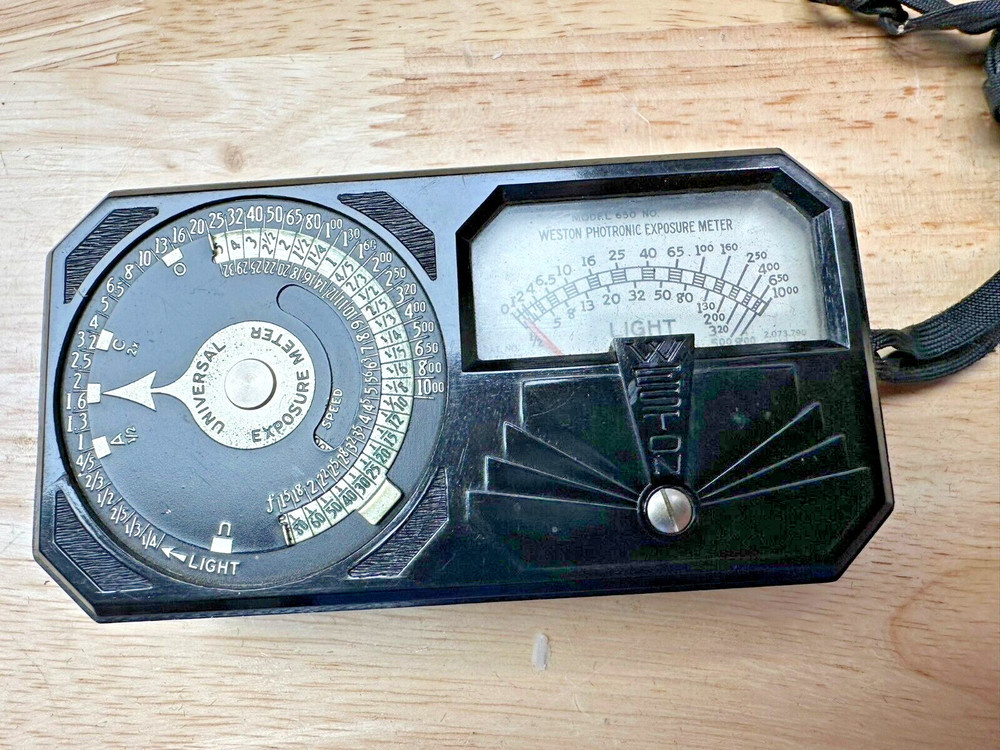 Vintage Weston Photronic Universal Exposure Meter Model 650 with Case Works