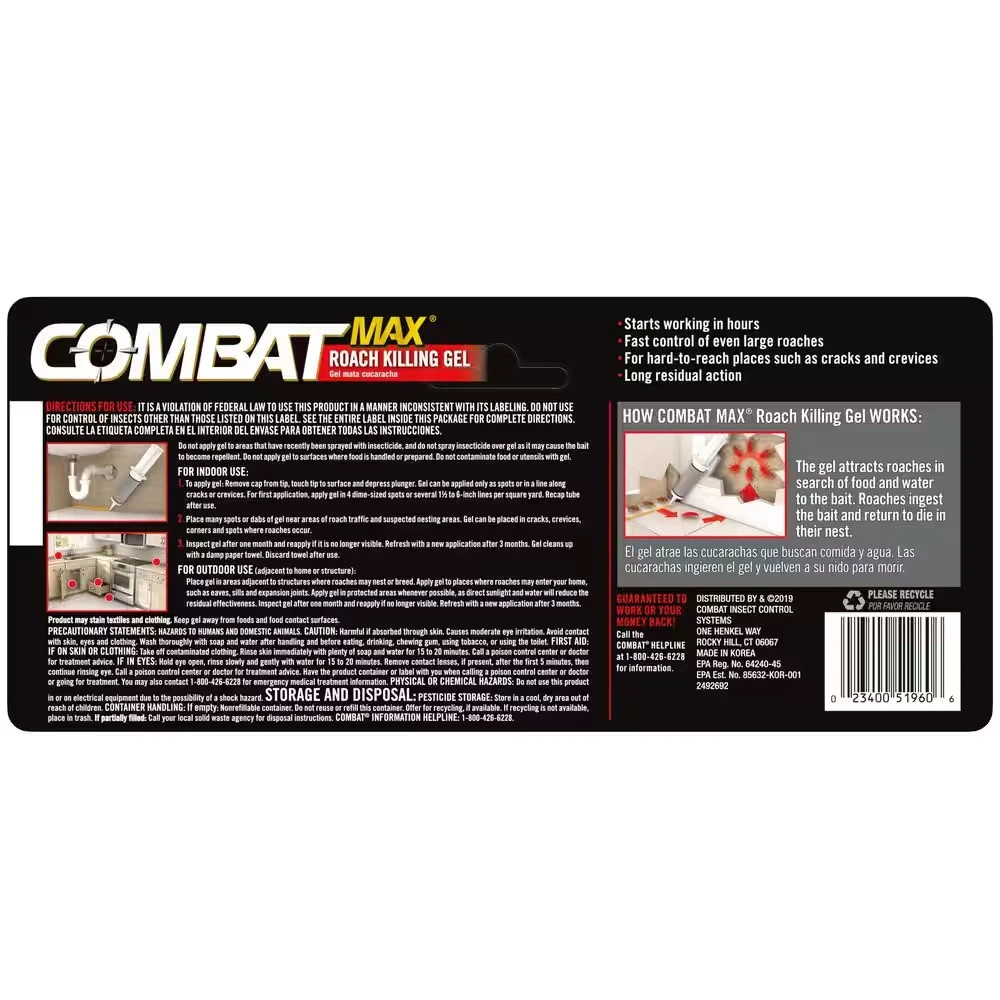 Combat 60 g Source Kill Max Roach Kill Gel-2.1 oz (1 Syringe),NEW!