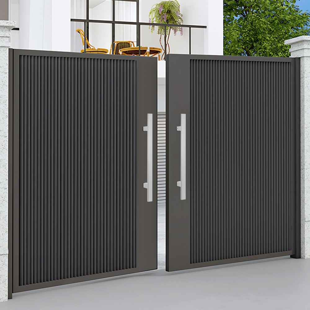 Stainless Steel Double Sided Push Pull Door Handle, H-shaped Door Pull Handle