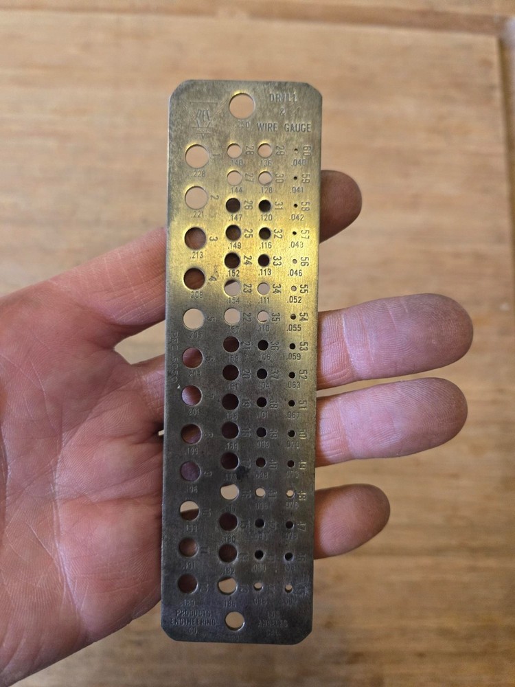 Vintage PEC Tool Drill & Wire Gauge