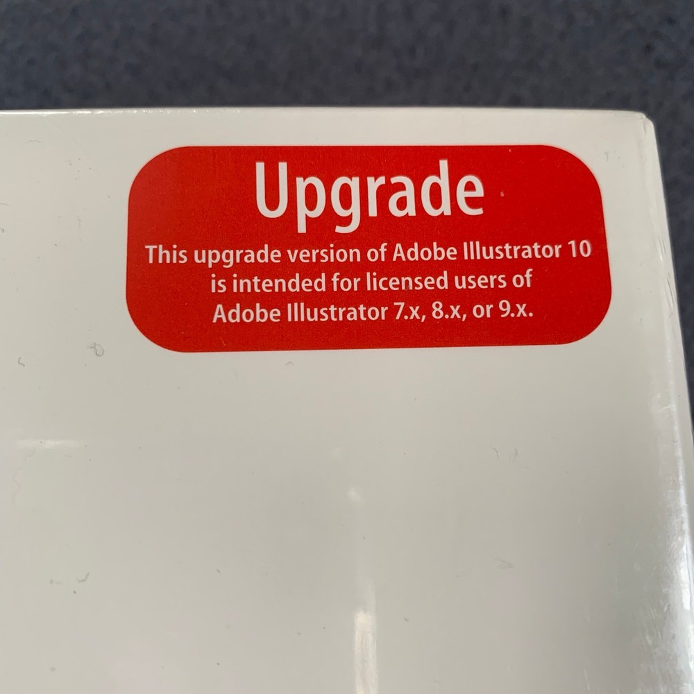 New/Sealed Adobe Illustrator 10 Upgrade Vector Graphic Software MAC