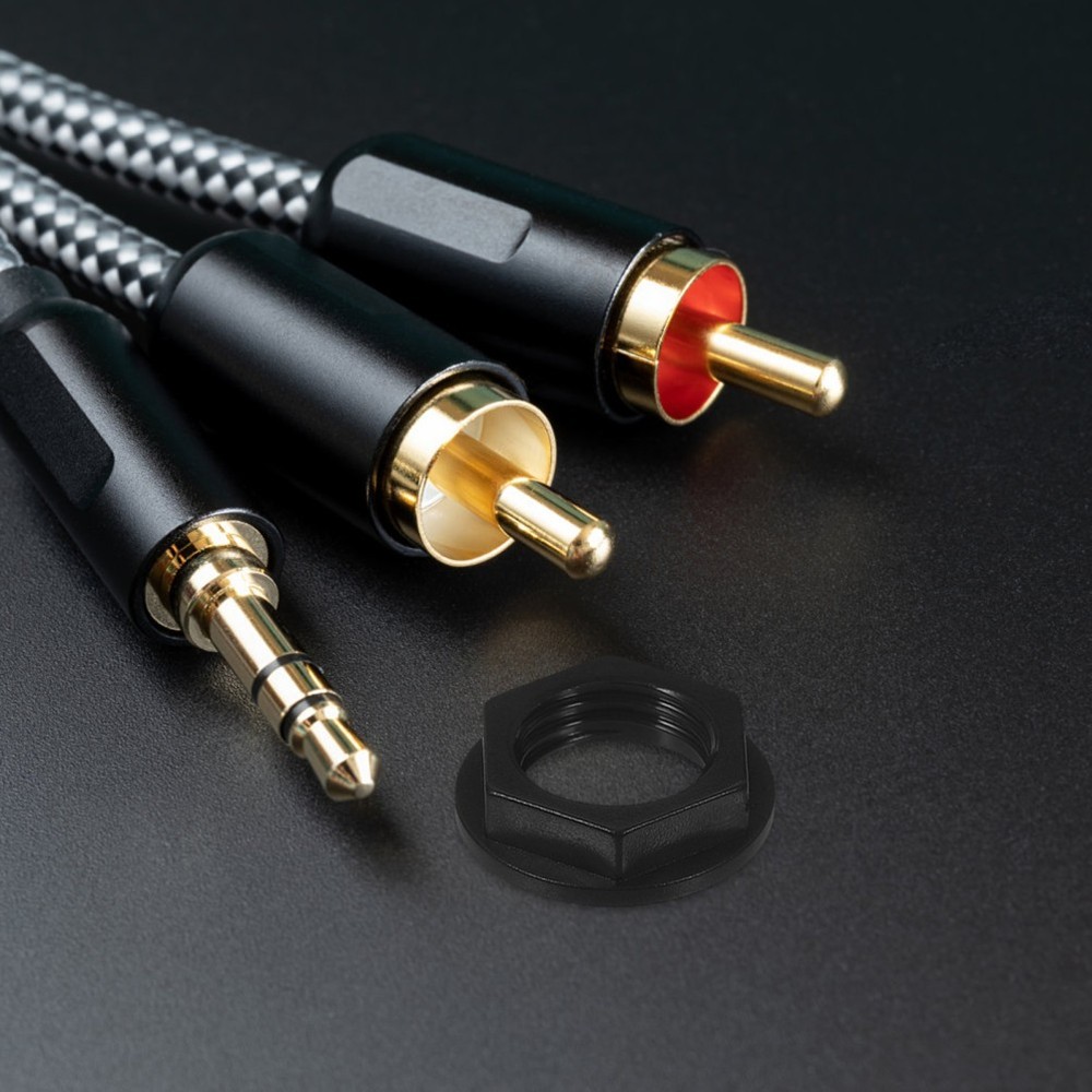 Pvc Hexagonal Nut Guitar Input Jack Socket Plate Nuts Individual Packs