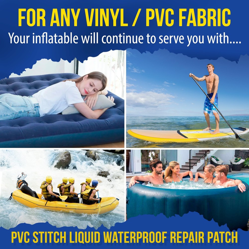 PVC Stitch Liquid Patch – Air Mattress Patch Kit Heavy Duty, Inflatable Patch...