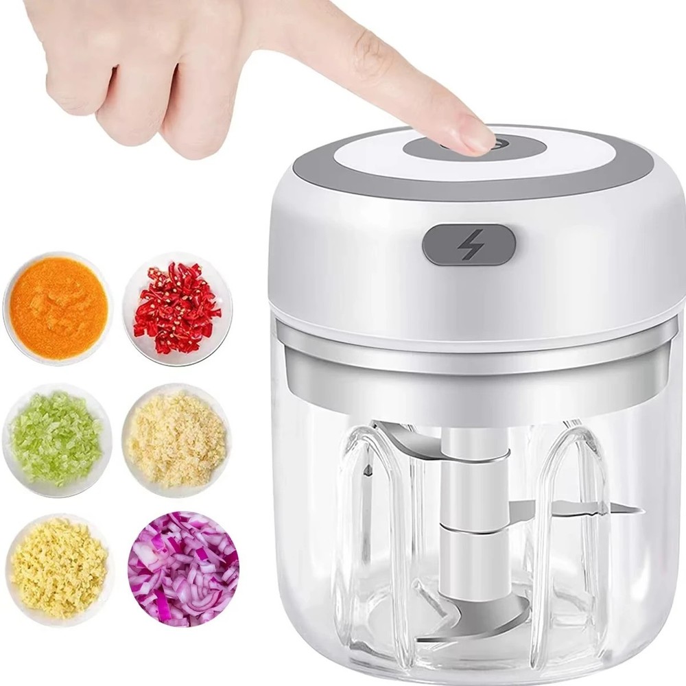 Mini Food Processor, Vegetable Garlic Chopper, USB Meat Grinder, Rechargeable