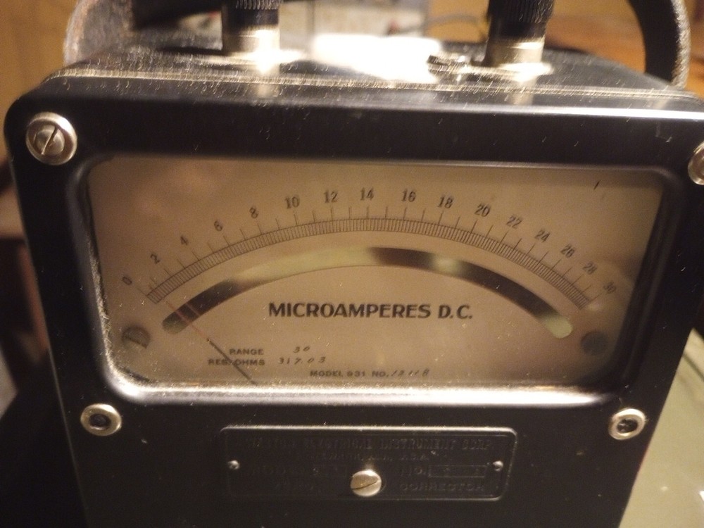 Vintage Microamperes Meter Nice