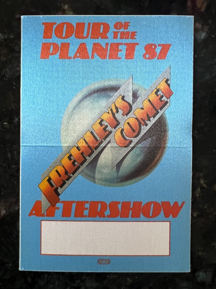 Ace Frehley Aftershow Backstage Satin Pass Kiss Spaceman Frehley's Comet OTTO