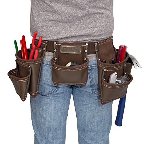 94744 7 Pocket Leather Tool Apron