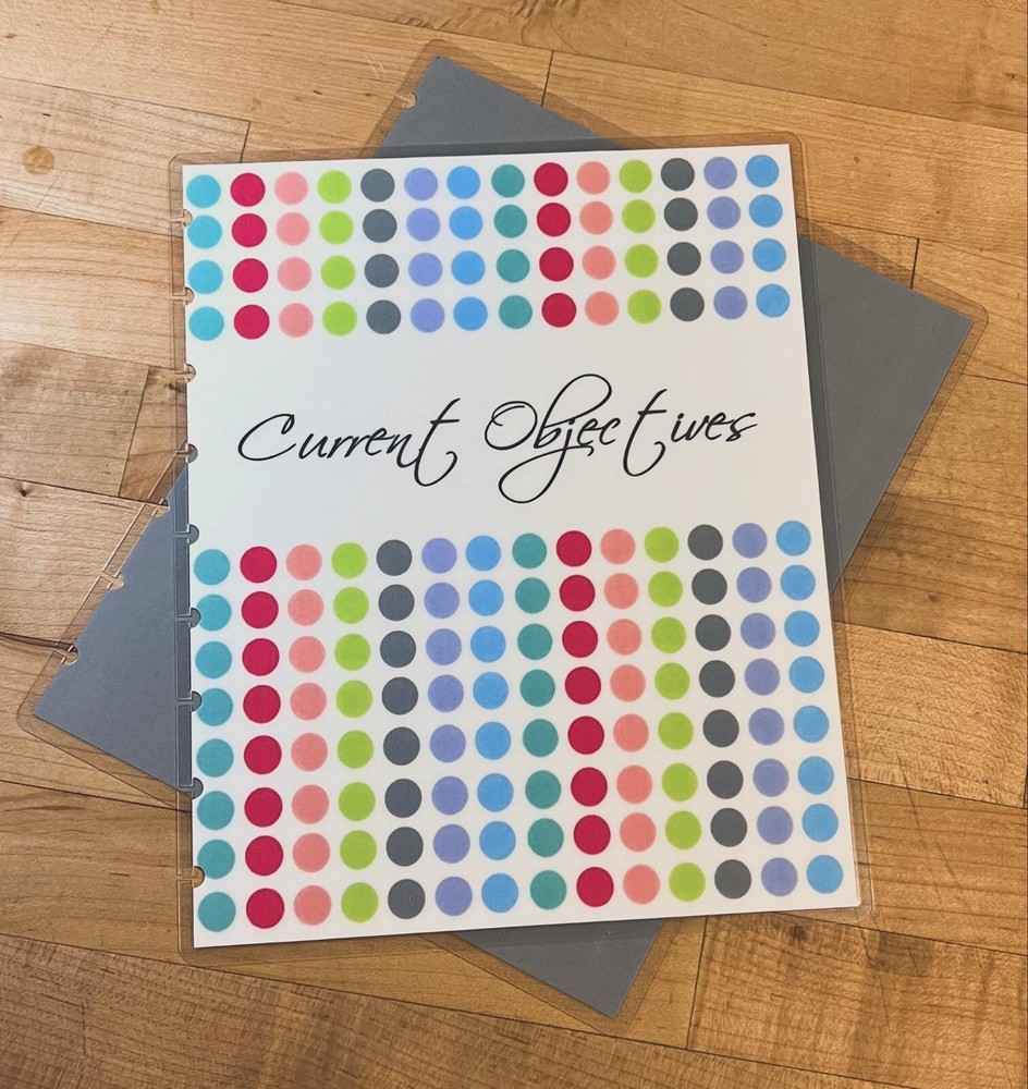 Current Objectives Colored Dots Cover Set for use with Classic Happy Planner-
