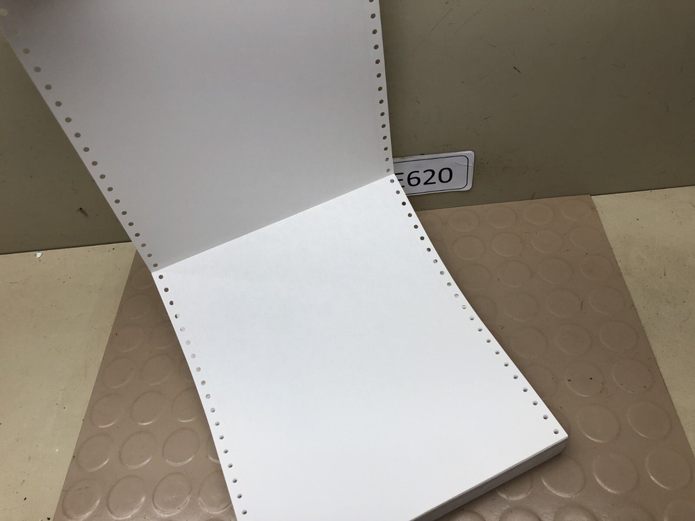 Vintage Continuous Tractor Feed Dot Matrix Printer Paper 9.5" x 11" 250 sheets
