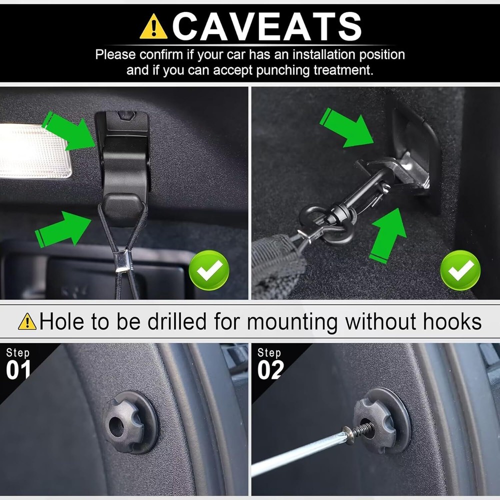 Cargo Net Stretchable Adjustable Elastic Trunk Storage Net with Hook for SUV