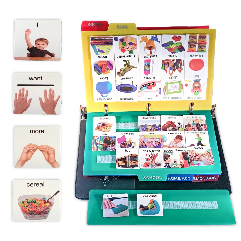 Small Real Visual Communication Book ADHD-Autism Picture Exchange Learning Tool