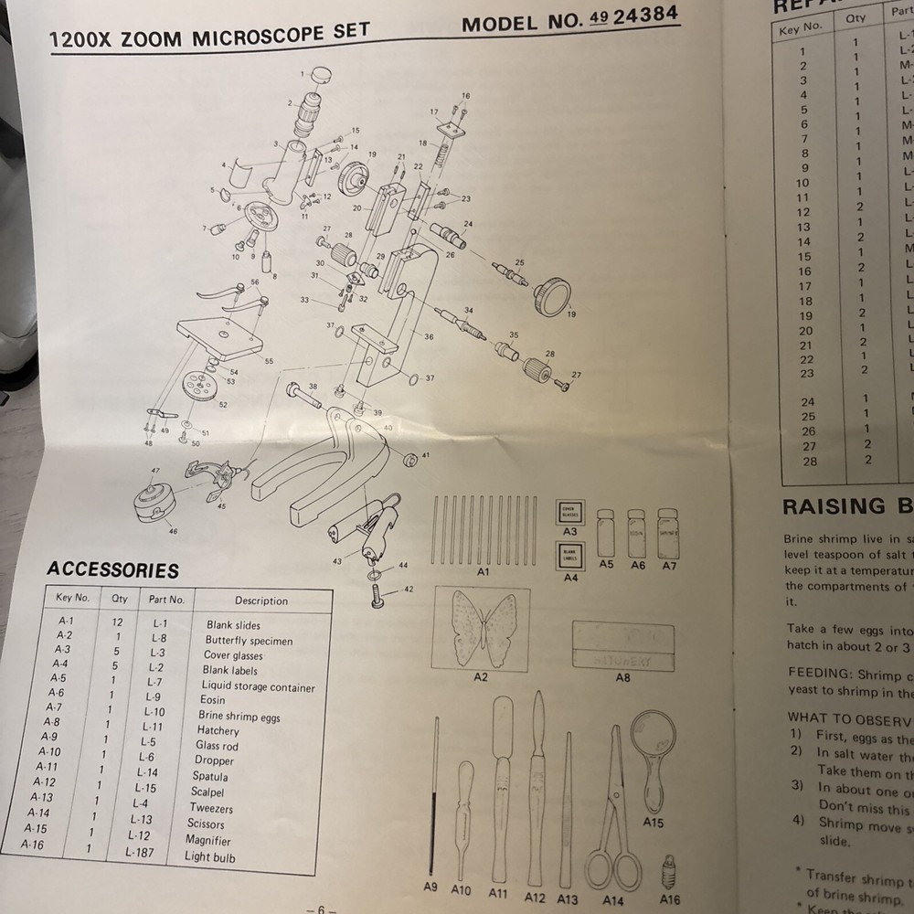 Sears Microscope Set Vintage