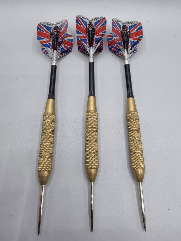 Vintage Brass Dart Set with Dimplex Flights - 23g