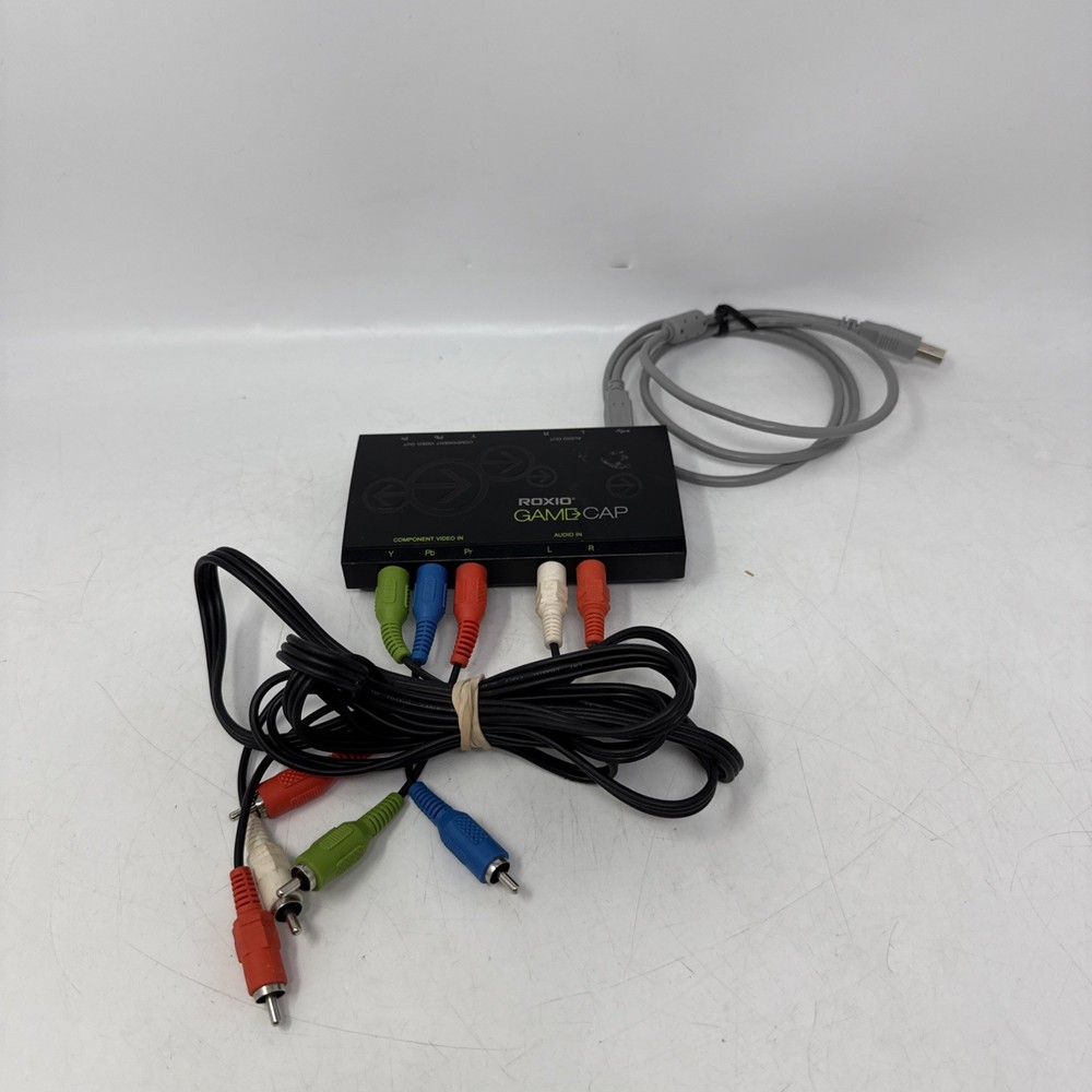 Roxio HU348-E Standard Component Cable Game Capture Device Software PS3 Xbox 360
