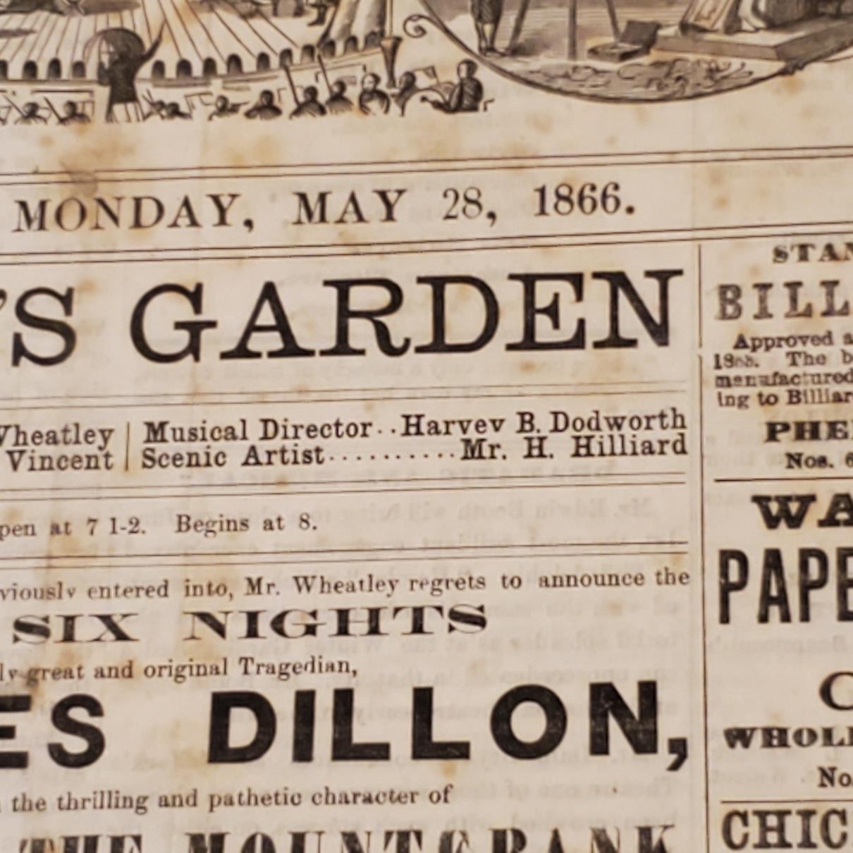 5019----1866 The Stage NYC theatre bulletin