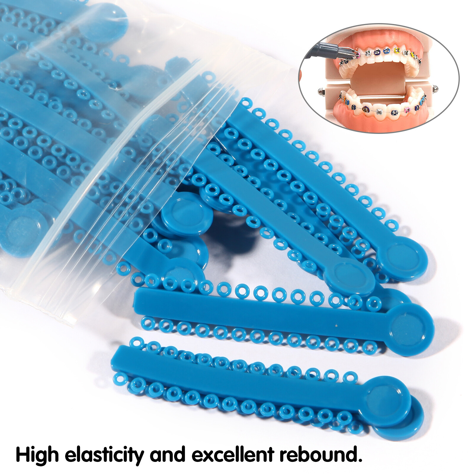 1040 Pcs Dental Ortodoncia Elástico Ligaduras Bandas de Goma para Brackets