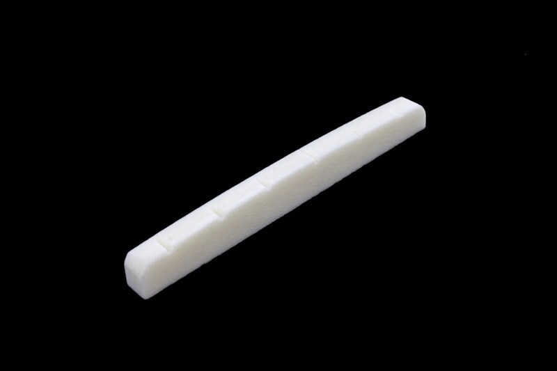 NEW - Slotted Curved Bone Guitar Nut, Flat Bottom