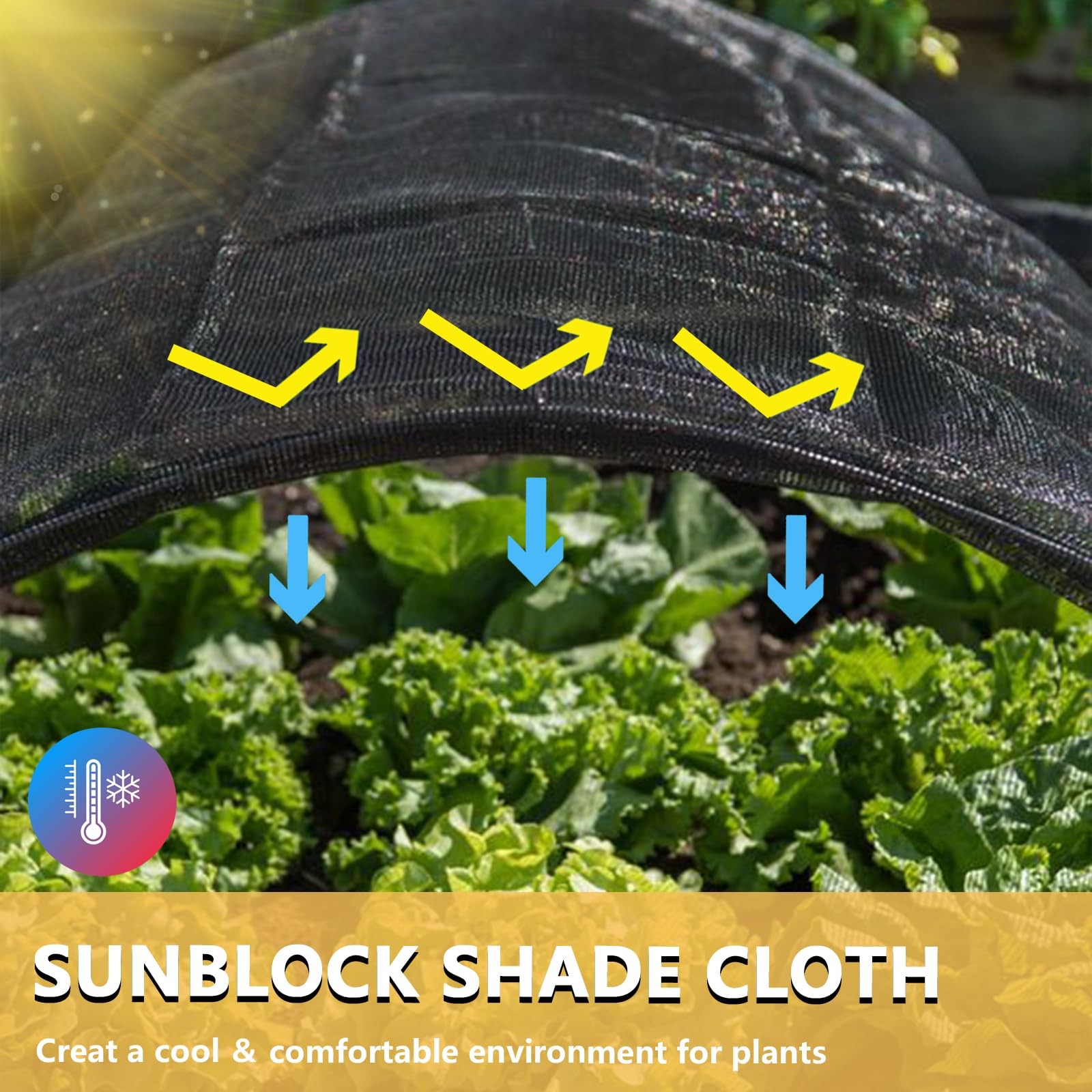 10x20FT 40% Garden Shade Cloth for Plants Heavy Duty Mesh Tarp with Grommets