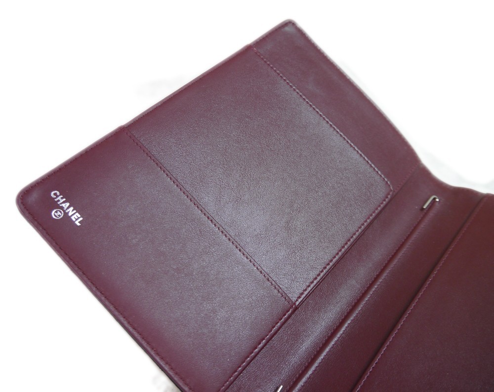 Authentic CHANEL A5 notebook cover Leather #1076
