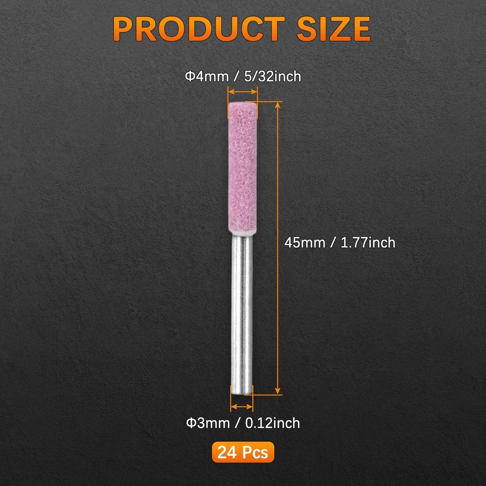 Chainsaw Sharpener [24pcs] - Chainsaw Sharpening - [Pink- 5/32 Inch]