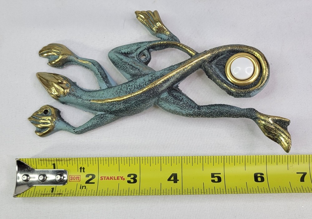 Solid Brass Lizard / Gecko Doorbell Button - Flora & Fauna