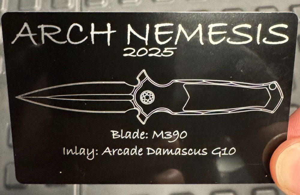 Brian Nadeau Sharp By Design Arch Nemesis Arcade Damascus