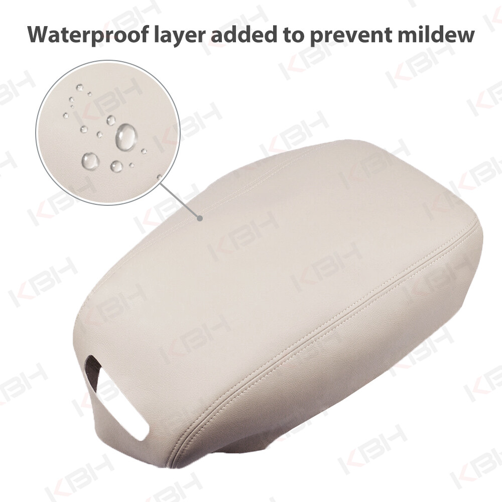 Fit 2001-2003 Lexus LS430 Center Console Lid Armrest PU Leather Cover Trim Ivory