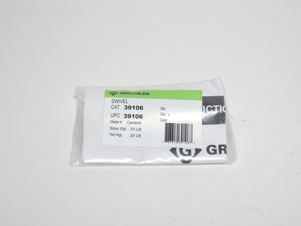 Greenlee 39106 Pulling Swivel 2250Lbs - NEW Surplus!