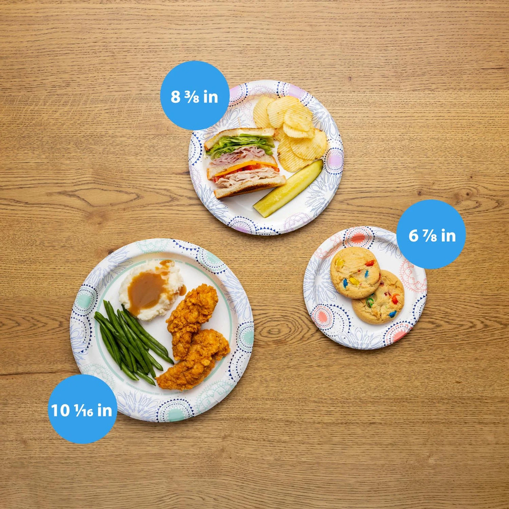 Disposable Paper Plates, 8.5", 300 Count