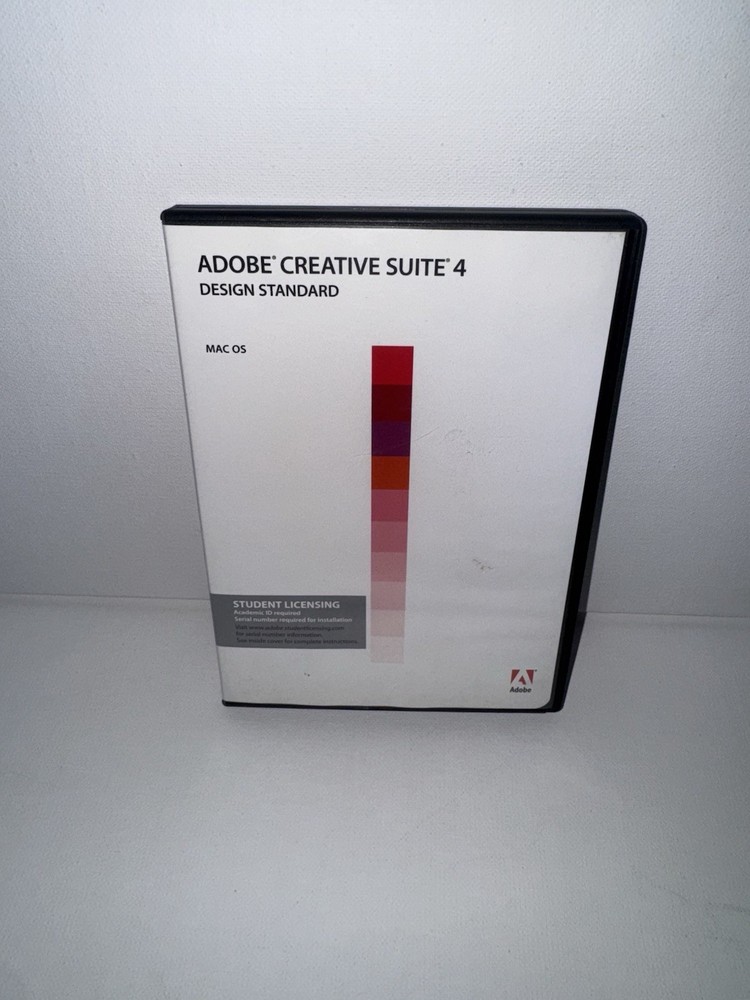 Adobe Creative Suite 4 Design Standard Mac Student Version w/ Discs & Manual
