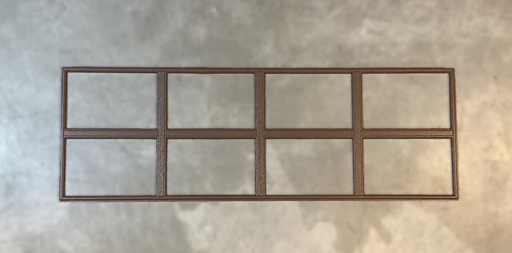2 Amarr Stockton Replacement Inserts for Long Panel Amarr Garage Doors Walnut
