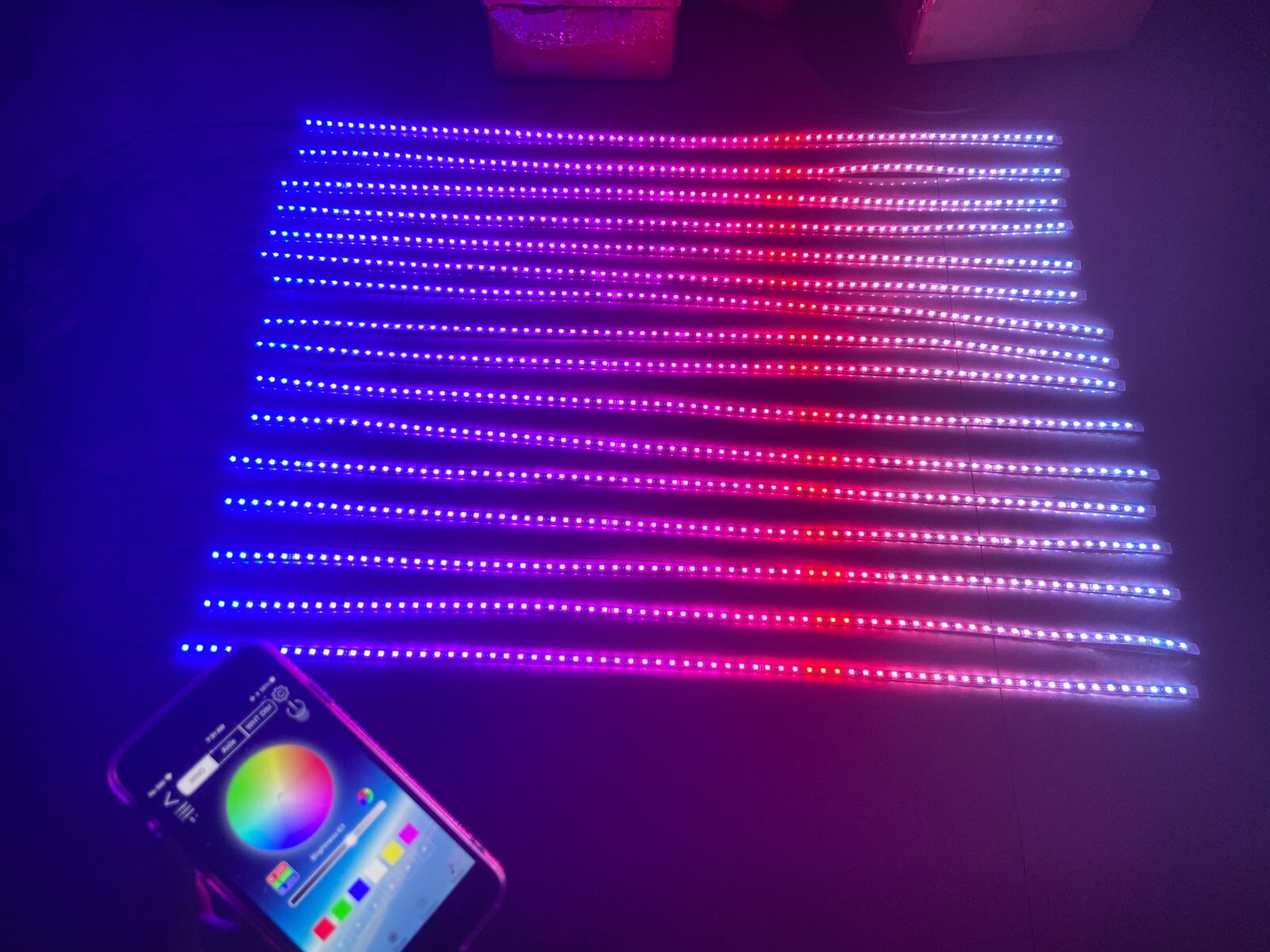 16PCS 4FT Black Out CHASING Tinted LED Strips Lights Slingshot Motorcycle Ryker