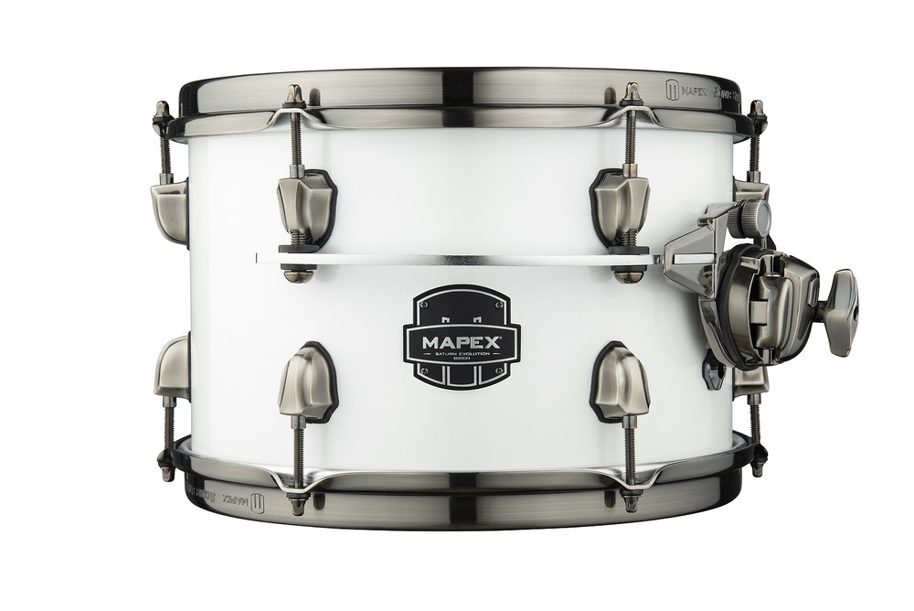 Mapex Saturn Evolution 10x7" Polar White Lacquer Drum Rack Tom Birch-Walnut NEW