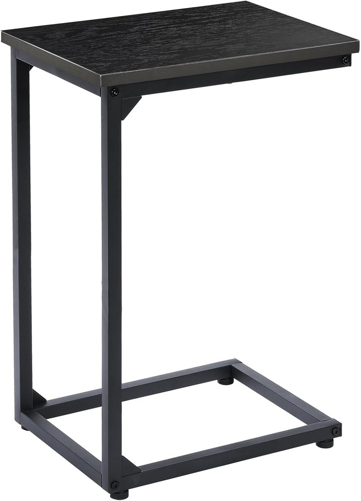 2pcs C Shaped Side/End Table Slide Under Couch Table for Sofa, TV Trays