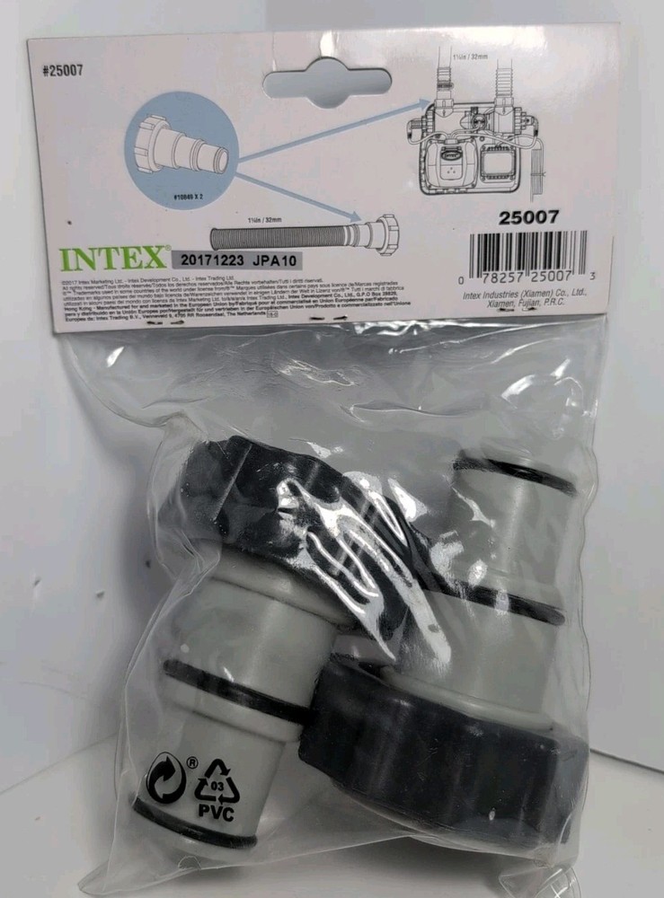 Intex Replacement Hose Adapter A w/Collar for Threaded Connection Pumps #25007