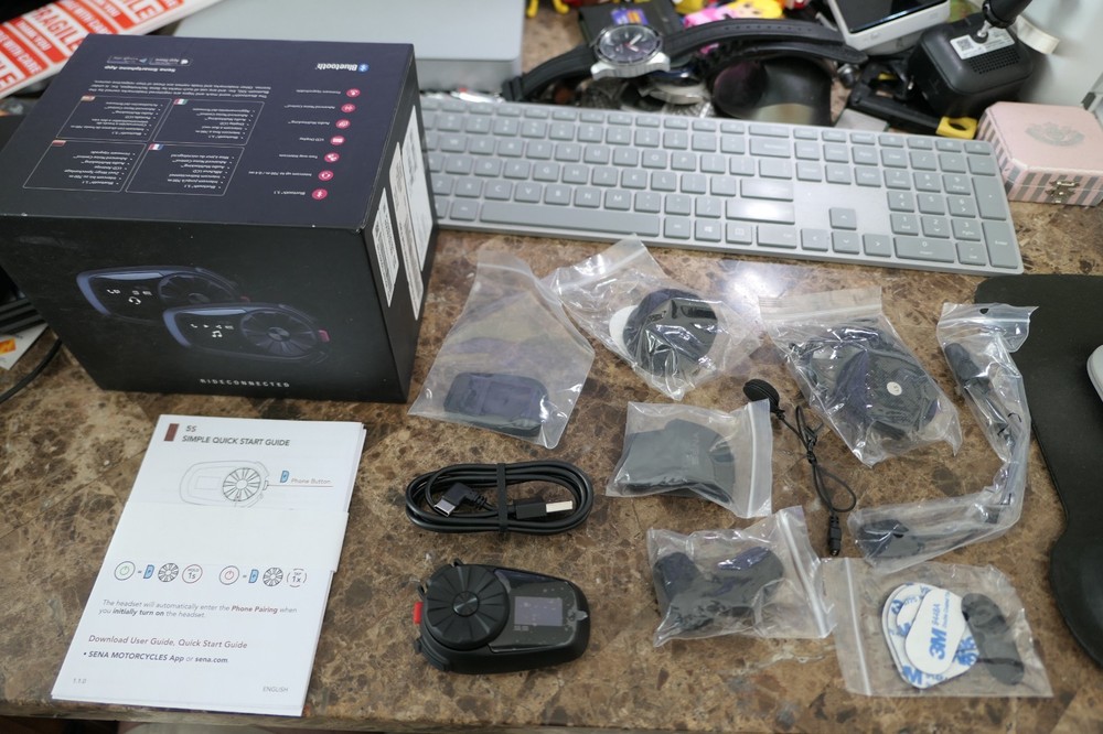 Single Sena 5S Motorcycle Bluetooth Intercom Communication System Headset SP110