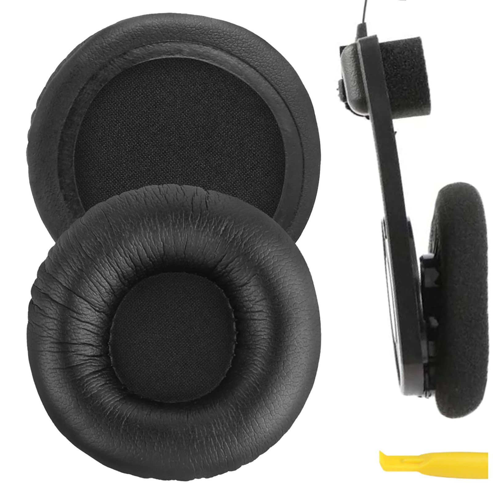Geekria Protein Leather Ear Pads for KOSS Porta Pro, KSC35 Headphones (Black)