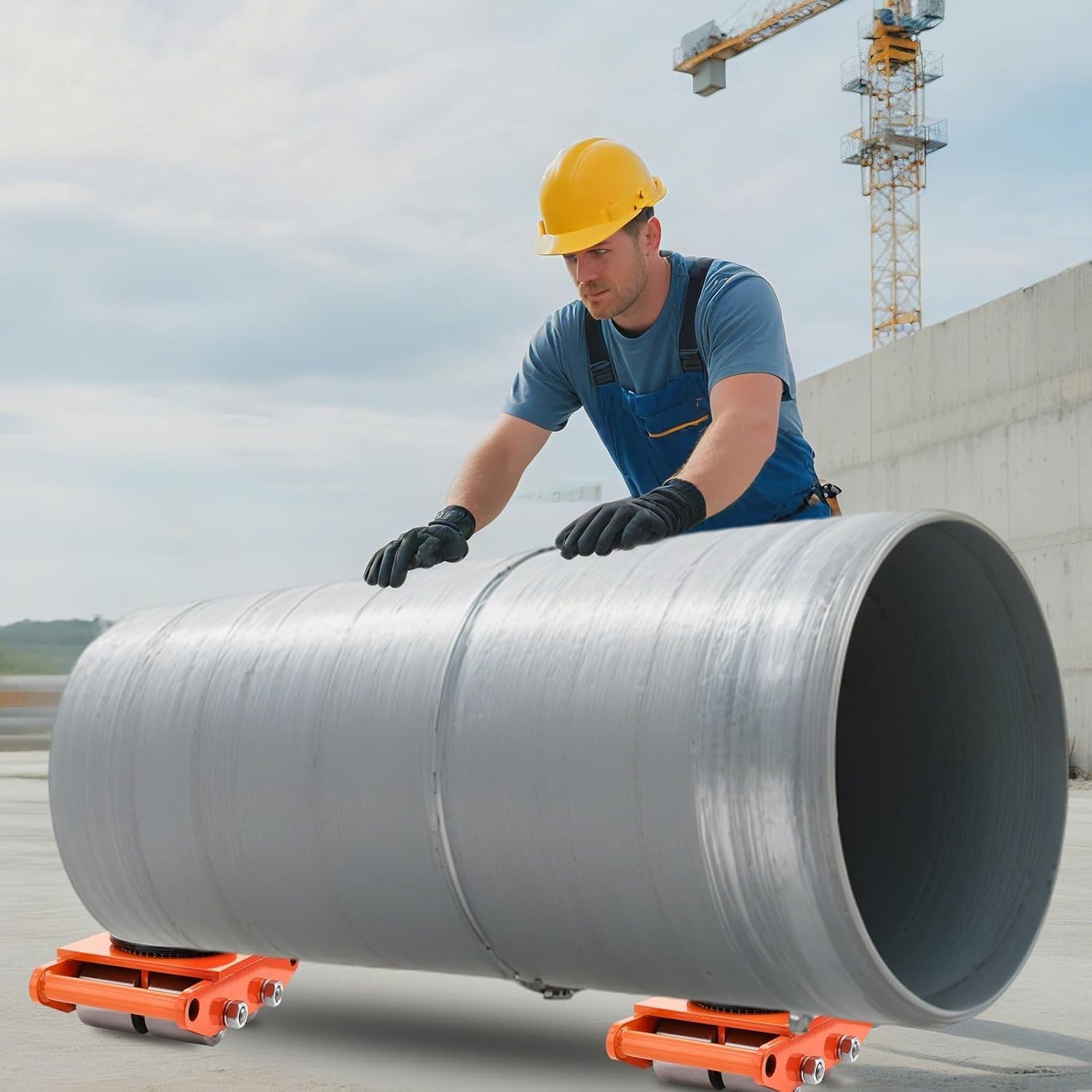 4PCS Machinery Mover 6/8/12 Ton Heavy Duty Machine Dolly Equipment Roller Skates