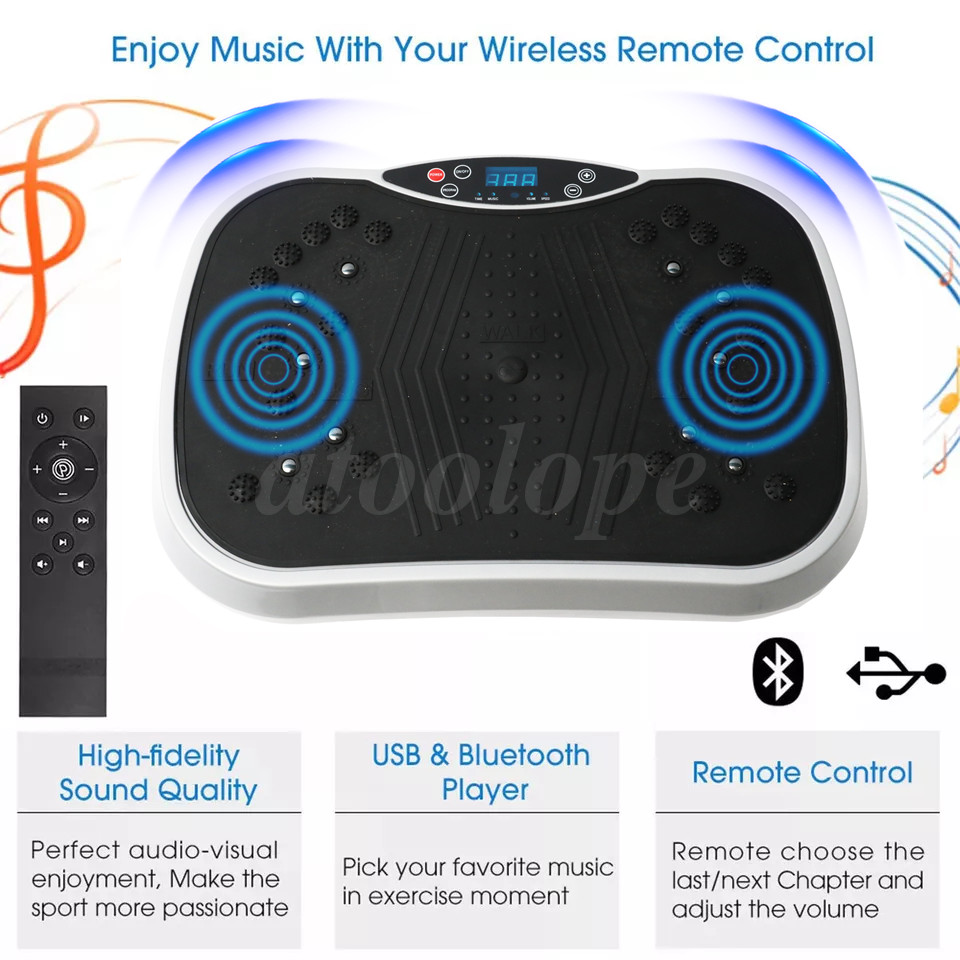 NEW Vibration Plate Exercise Machine Vibrate Platform Whole Body Workout Fitness