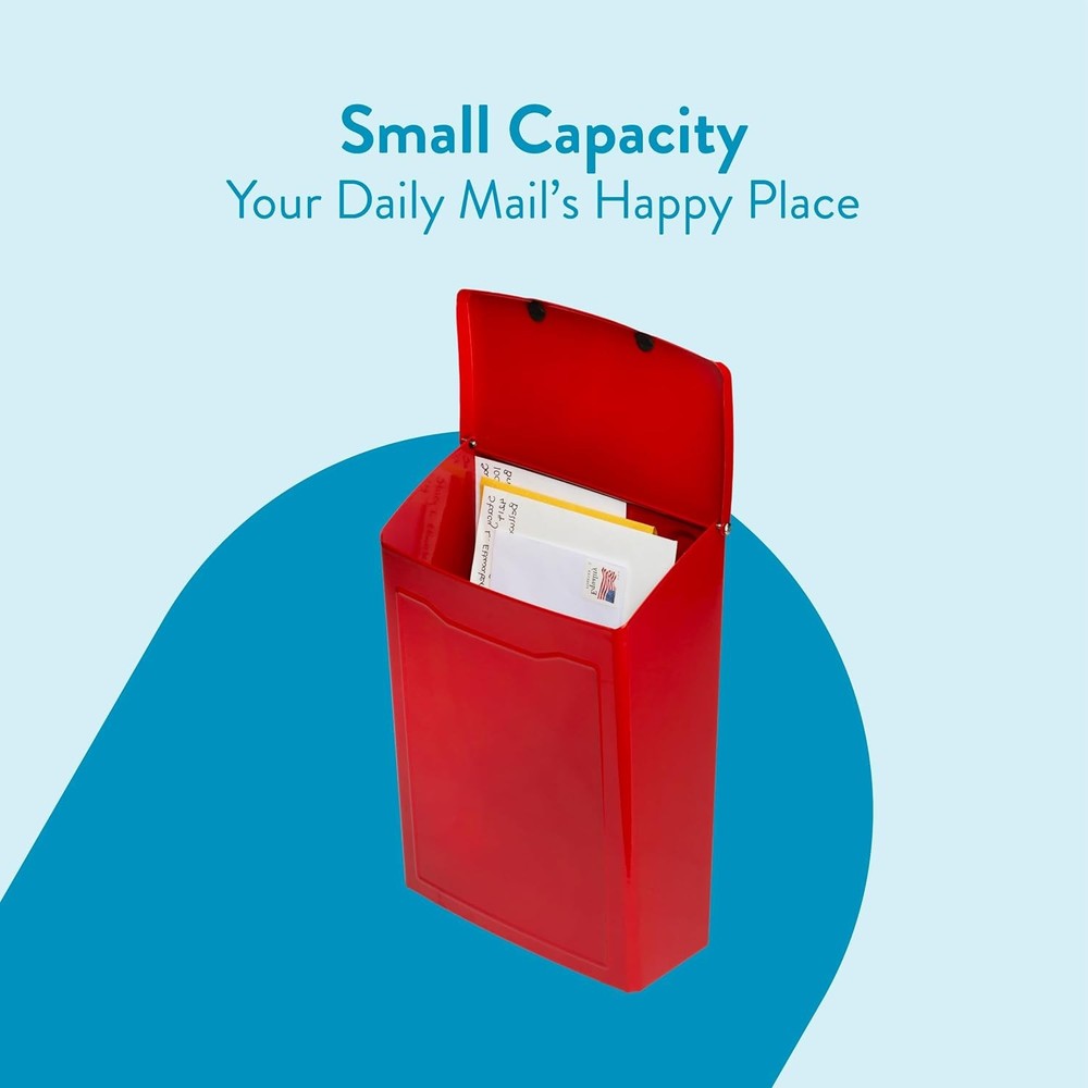 Architectural Mailboxes 2681R Marina Wall Mount Mailbox, Small, Red