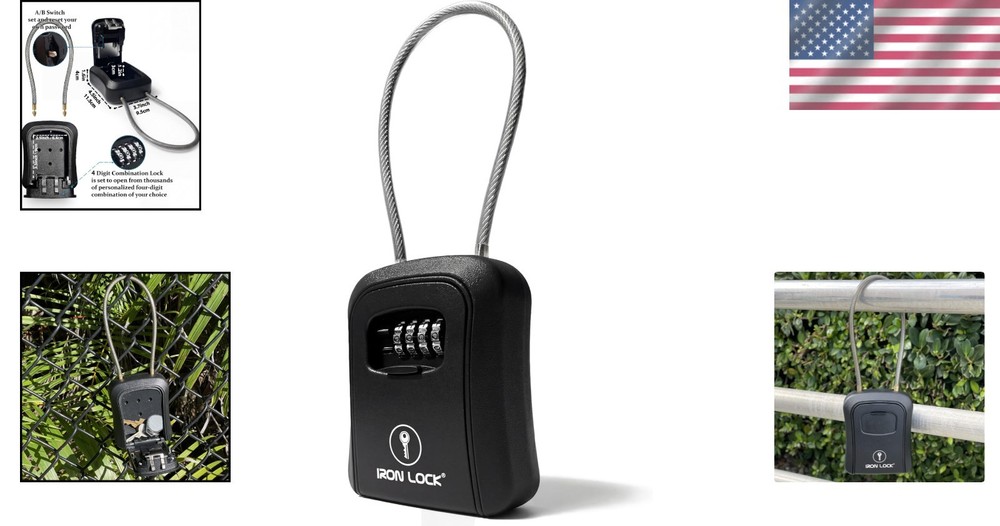 Durable Waterproof Key Safe Box with Resettable Code - Perfect for All Locations