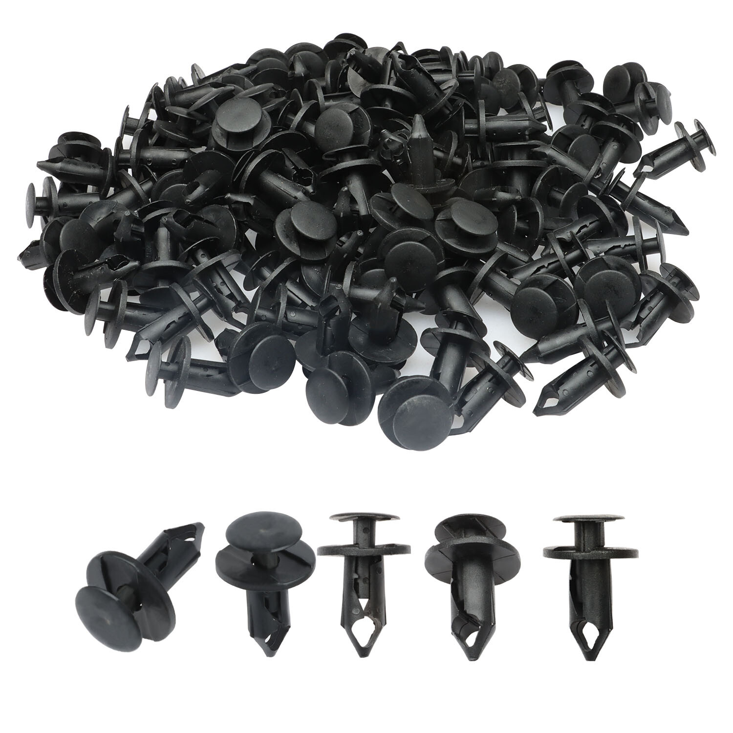 120Pcs 8mm Retainer Rivets Fastener Fender Push Pin Bumper Clips for Toyota