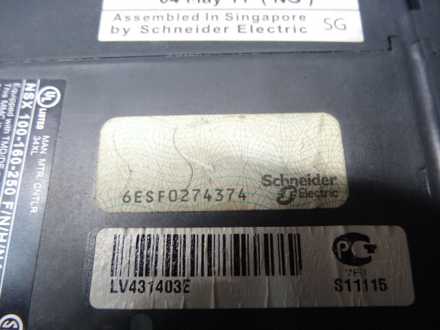 SCHNEIDER ELECTRIC LV431403E Including Trip Unit