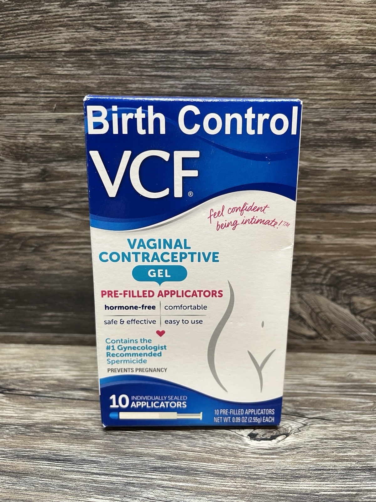 VCF Vaginal Contraceptive Gel Pre-Filled Applicators 10ct FREE SHIPPING Ex 10/26