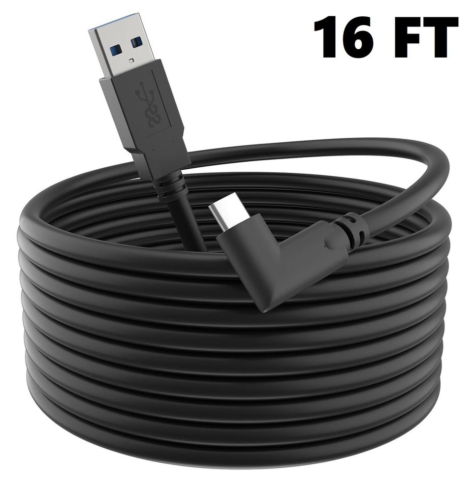 Link Cable 16FT Compatible with Oculus/Meta Quest 2/3/Pro Accessories and PC/Ste