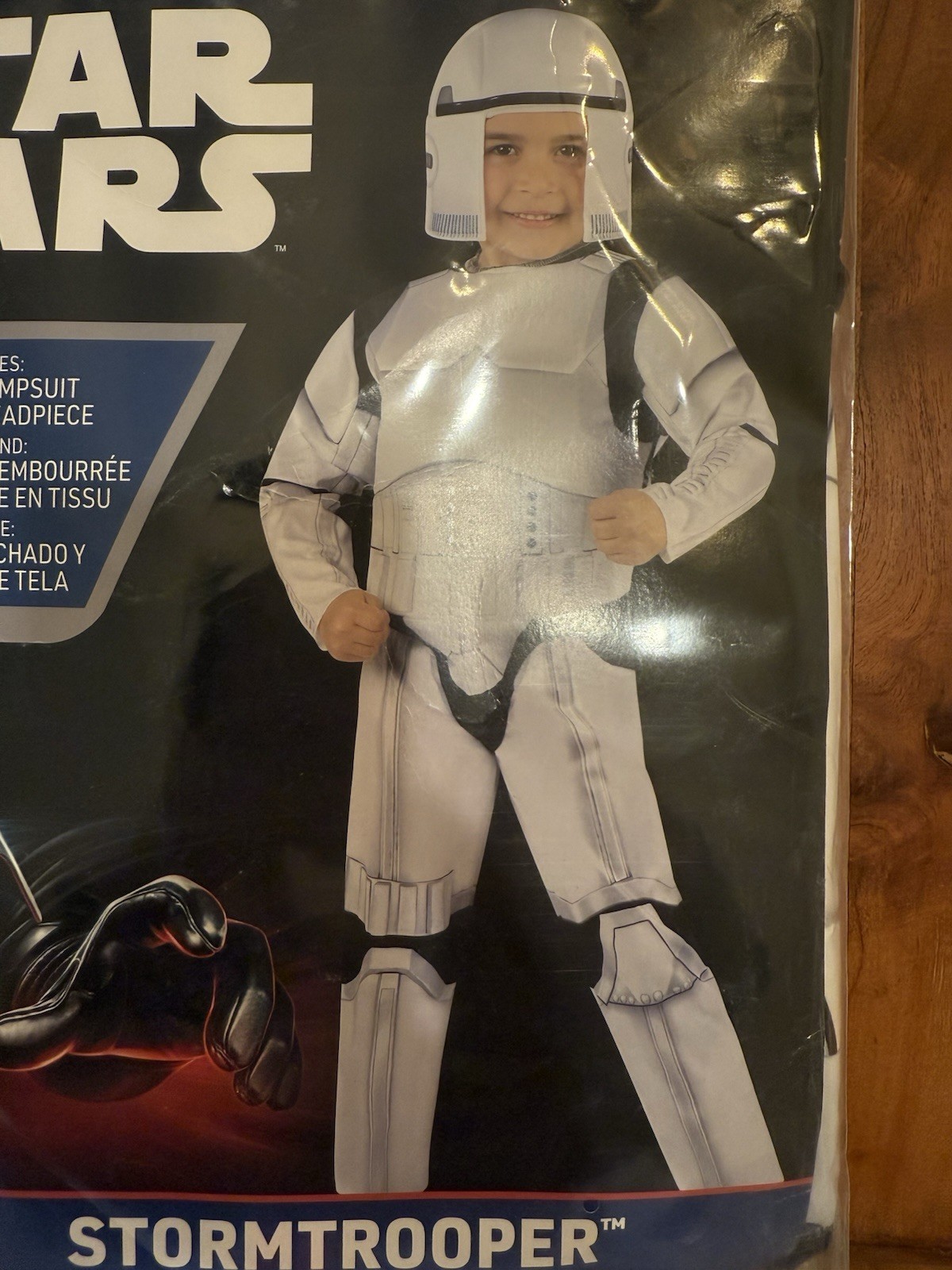 STAR WARS Stormtrooper Padded Jumpsuit Headpiece Costume Toddler 3T-4T *NEW*