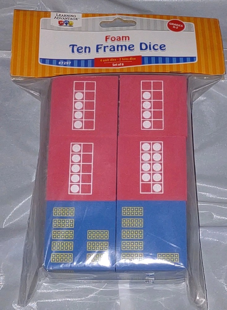 Ten Fram Foam Dice Learning Advantage Grades K - 2