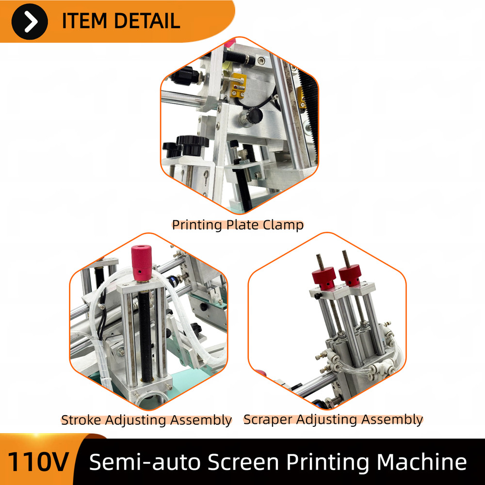 Desktop Small Semi-Automatic Swing Arm Screen Printer For Flat Materials 110V