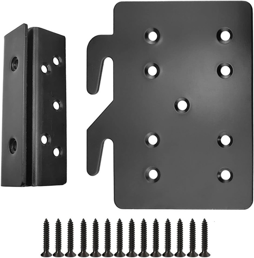 Bed Frame Post Double Hook Slot Hardware Attachment Bracket，Bed Rail Hooks Cold