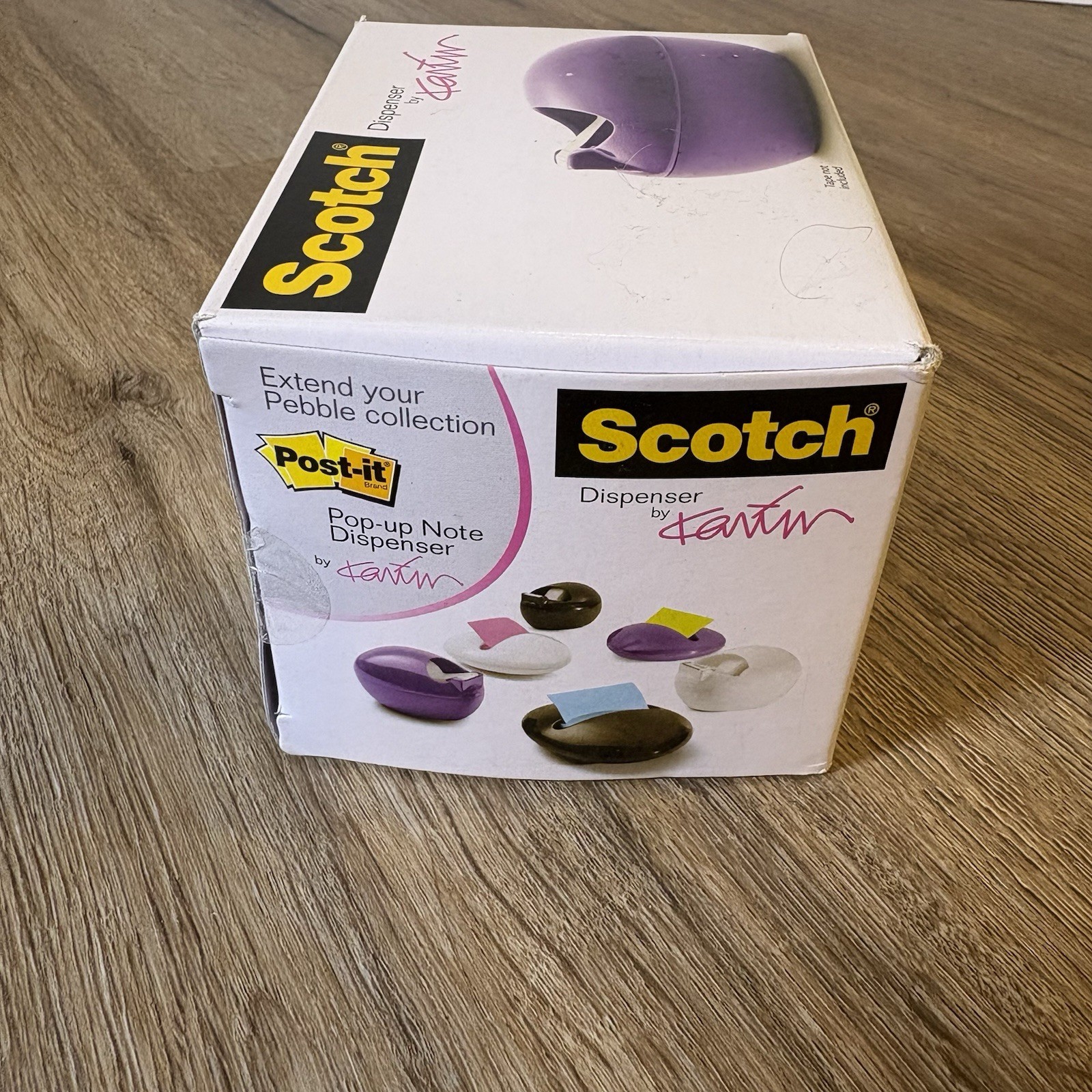 2012 Karim Rashid Pebble Designer Frutiger Aero Purple Scotch Tape Dispenser NOS